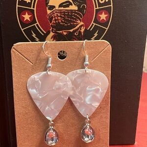 Elegant White Dangle Earrings